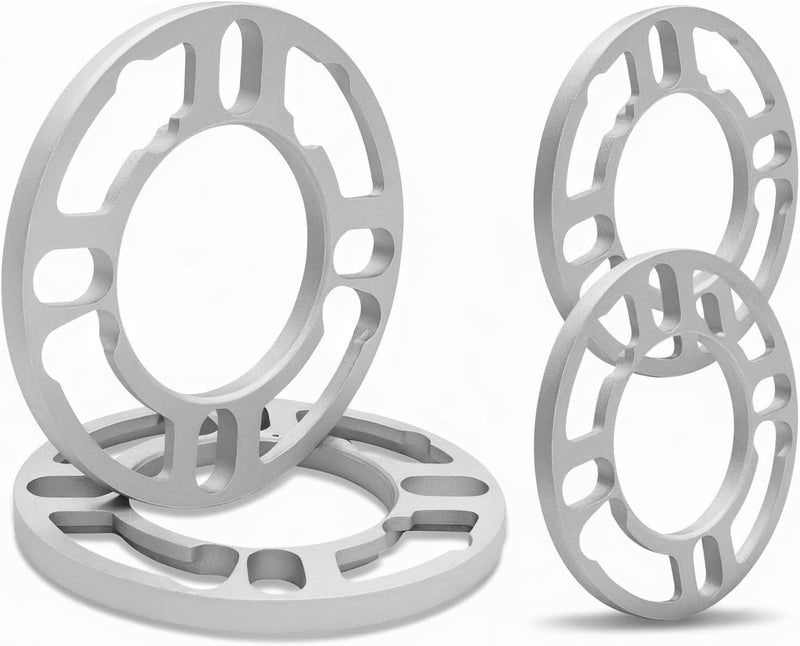LUJIANI Store 4 Pack Universal Wheel Spacers, 0.39" (10mm) Thick Die Cast Replacement Wheel Spacer for 4 & 5 Lugs Wheels/Rims, Fits 98 to 120mm Multiple Bolts Pattern, 4x100, 4x108, 4x110, 5x114.3, 5x120 - Image 1